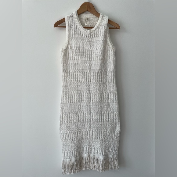 NWOT Anthropologie The Sierra Sleeveless Fringe Midi Dress Size L - Picture 5 of 11
